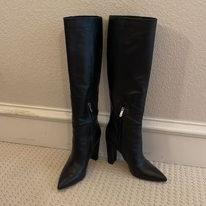 Sam Edelman Raakel black leather knee-high boots - size 7.5